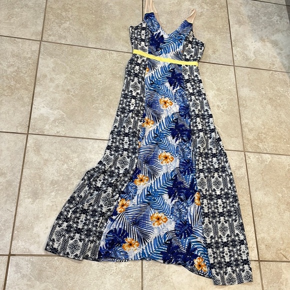 Jealous Tomato Tropical Printed Maxi Dress M - Picture 1 of 7